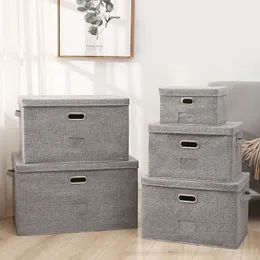 Aufbewahrungsboxen, Behälter, Aufbewahrungsbox für Zuhause, zusammenklappbar, für Kleidung, Spielzeug, Kinder, Bücher, andere, großer Raum, modisches Design, Aufbewahrungsbox, natürliche Baumwolle, 230321