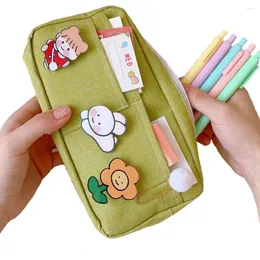 Kolor Pencil Case Stationery Cute Boys Girls Case Torage Pen Bag Box Duże uczniowie Pojemność School Office Supplies