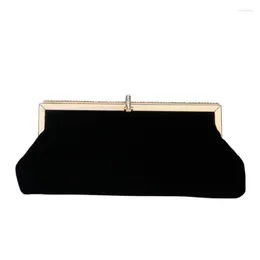 Brieftaschen Frauen Retro Schwarz Samt Abend Clutch Tasche Glitter Für Strass Schnalle Bankett Party Damen Handtasche Geldbörse Mit Kette