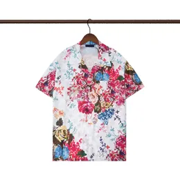 high quality M-3XL Designer Shirts Beach Shorts Mens Hawaii Floral print bowling shirt Casual Shirts Men Short Sleeve Pants Variety Dress