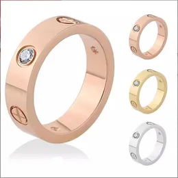 Wedding Rings Love Screw Ring Womens Mens Classic Titanium Steel Plated Jewelry Gold Sier Rose Never Fade 4 5 6mm Unique Engagement