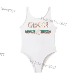 2023 Kinder Einteiler Badeanzüge Sommer Badeanzug Streifen Fadenkopf Karomuster Mädchen Badeanzug Set Mode Bequeme Kleidung Bikinis Kinder weiße Farbe