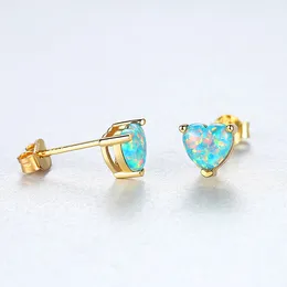 Brand Design Romantic Heart opal s925 Silver Stud Earrings Plated 18k Gold Fashion Women Earrings Exquisite Premium Jewelry Valentine's Day Gift