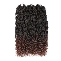 Synthetic Wavy Curly End Crochet Braid Hair Heat Resistant Fiber Goddess Faux Locs