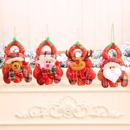 Christmas Decorations 1pcs Plush Hanging Decoration Santa Clause Snowman Reindeer Doll For Tree Pendant Holiday Party DecorationChristmas