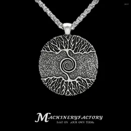 قلادات قلادة الفايكنج تميمة شجرة الحياة Yggdrasil Nordisic Talisman Necklace - سلسلة من الفولاذ المقاوم للصدأ