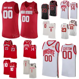 Ohio State Buckeyes College 1 Deshaun Thomas Jersey Basketball 0 Jared Sullinger 11 Jerry Lucas 34 Kaleb Wesson 10 Laquinton Ross Red White Gray Stitch NCAA