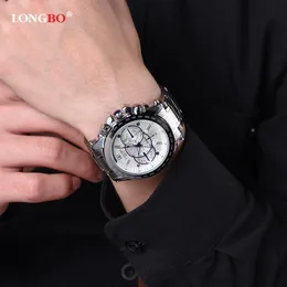 Zegarstki Long Bo Authese Business Watch Waterproof Men Men Retro Męskie Kwarc nadgarstka A Podejmowanie do 80010