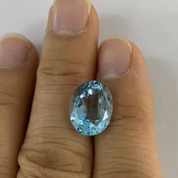 Gevşek elmaslar 10x8mm 34 s doğal topaz oval kesim gök mavisi değerli taş gevşek taş 230320