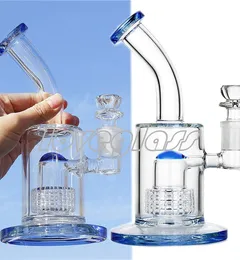 Nowy gruba szklana wodę Bongs Hoahs Shisha Smoke Glass Rura Mindy Dab Rigs Matryca Perc 14 mm miska