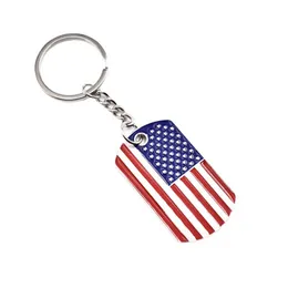 American Flag Keychain Pingente Metal Keychain Bagage Decoration Keyring Presente criativo