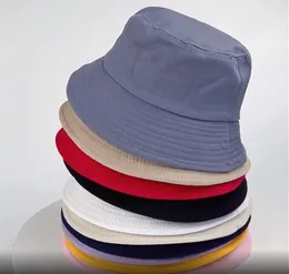 Unisex bomull hink hattar vuxna sommar solskyddsmedel panama hatt ren färg sunbonnet fedoras utomhus fiskare hatt strand cap wxy361