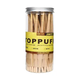 TOPPUUF Smoking Pre Roll Paper Rauchpfeife Tocacco Cigarette Dry Herb Trompete Rolling Papers 110mm Holz/Grün/Blau Farben für Bong