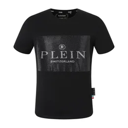 플레인 베어 티셔츠 셔츠 남성 디자이너 Tshirts 브랜드 의류 모조 다이아몬드 PP 두개골 남자 티셔츠 라운드 넥 SS 두개골과 결정 Tshirt Top Tees 161693