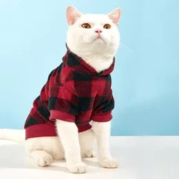 Costumi per gatti Vestiti Maglione Cappotto per animali domestici con cappuccio in bianco e nero a due gambe Cappotto per animali domestici Autunno Inverno Cucciolo Primavera calda