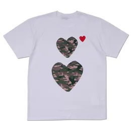 Mens Womens Famoso designer de moda Play Red Love Casal Camiseta Casual Manga Curta Verão Streetwear Hip-Hop Tops Impressão de Roupas Promoção