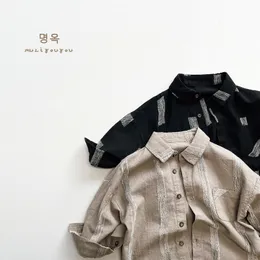 Koszule dla dzieci Spring dziecięce odzież spersonalizowana koszula dla dzieci bawełniane chłopcy i dziewczęta Top koreańskie miękkie wygodne bluzki moda 230321