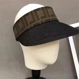 Kvinnors visir hattar mens designer sunhat cap för kvinnors avslappnad utomhus sport strå hatt mode brev kasquette monterade hink hattar sommar mössor