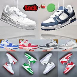 2023 Tasarımcı Lüks Eğitmeni Sıradan Ayakkabılar Erkek Kadın Spor ayakkabıları Intage Kabartmalı Parlak Beyaz Doğal Yeşil Gri Krem Siyah Bordo Mor Sneaker