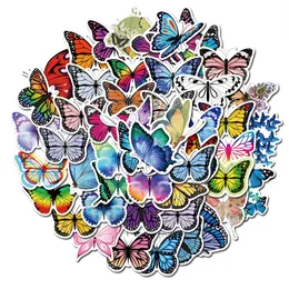 50st Butterfly Stickers Pack, färgglada härliga vattentäta klistermärken för bärbar dator-az140