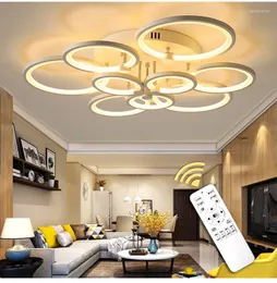 Żyrandole Whiteblack Modern LED żyrandol Luster for Living Pokój Światła sypialnia jadalnia akrylowa oświetlenie sufitowe Luminaire