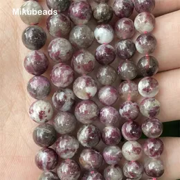 Collane di perline Naturale Una tormalina rosa scuro 6mm 8mm Perline sciolte rotonde lisce per gioielli che fanno collana di braccialetti fai da te Shippin gratuito 230320