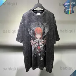 Męskie koszulki obrzeżne Man Nowatorski druk harajuku manga vintage noszone krótkie rękawie Mężczyzn Digital T-shirt Direct Direct Indection T230321