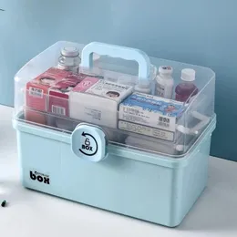 Scatole portaoggetti Contenitori Portapillole in plastica Scatole portapillole StorageBox Cassetto di grande capacità Organizer per articoli vari Organizer pieghevole Cassetta dei medicinali Kit di pronto soccorso 230321