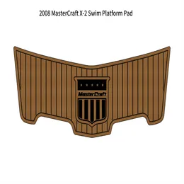 2008 Mastercraft X-2 Boat Swim Platform Pad Boat Eva Foam Faux Teak Deck golv Självstöd ahesiv Seadek GatorStep Style Flooring
