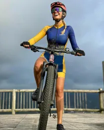 السباق يضع Xama Cycling Woman- ciclismo mtb bodysuit النسائية الرياضية الترياتلون دعوى قرد صغيرة