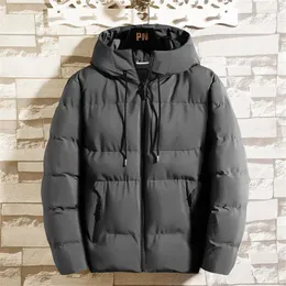 Jaquetas masculinas outono inverno plus size com capuz grosso casaco quente outwear masculino preto para baixo jaqueta erkek mont
