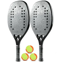 Tennis Rackets Racket Beach Tennis Racket EV Surface Outdoor Sports Men and Women Raquete Beach Tennis Carbono with Protective Bag 230320