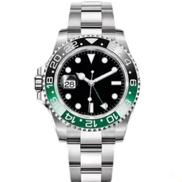 Luxo New Gent's Watches GMT relógios 904L de aço inoxidável clássico preto, azul, ouro e vermelho Master masculino Dhgate