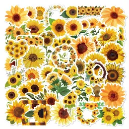 50st Sunflower Graffiti Stickers för DIY Bagage Laptop Skateboard Motorcykelcykelklistermärken TT174