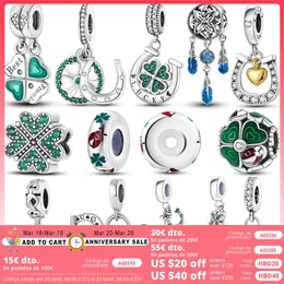 925 سحر Siver Beads لـ Pandora Charm Designer للنساء سحر الحصان المحظوظ