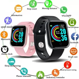 Y68 Smart Watch Men Women Armbanduhrenbeobachter D20 Smartwatch Electronic Clock Fitness Monitor Geburtstagsgeschenk für Xiaomi Huawei Armband