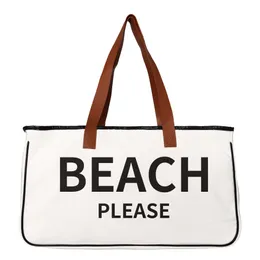 Bolsas de praia Designer Bolsa de praia Canvas de alta capacidade Bolsa casual feminino letras de moda Imprima bolsas de ombro Mens calma 230321