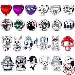 925 SIVER BEADS CHARMS PARA PANDORA Designer de pulseiras de charme para mulheres amam uma família