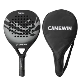 テニスラケットComeWin4013 Padel Beach Tennis Racket Professional Carbon Fiber Soft Eva Face Tennis Paddle Racquet Racket with Bag Cover 230320