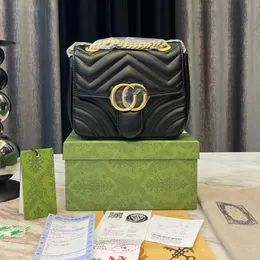 2023 Marke Designer Taschen Handtasche Tote Schwarze Tasche Damenmode Marmont Classic Cross Body 8 Größen Grün Luxus Leder Luxurys Design Umhängetaschen