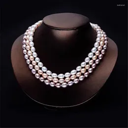 Kedjor aiyanishi mode sötvatten pärlhänge halsband uttalande för kvinnor krage pärlor choker bröllop gåva