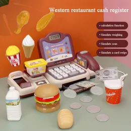 Andra leksaker Children's Simulation Supermarket Cash Register Set Preteny Shopping Toy Play House Girl Gift 230320