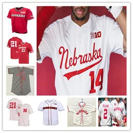 Ncaa College Baseball Jersey Nebraska Cornhuskers Caleb Clark Shay Schanaman Alex Gordon Brice Matthews Charlie Fischer Josh Caron Dylan Carey Everitt Anderson