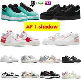 Womens Airforce 1 shadow Casual Shoes Platform AF 1s Tiffany 1837 triple White Atmosphere Mint Foam Amethyst Ash sail royal red Pale Ivory Spruce Aura Men Sneakers