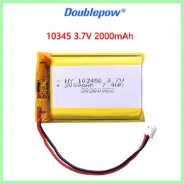 103450 3.7V 2000mAh Polymer Lithium Battery JST PH 2.0mm 2Pin Plug