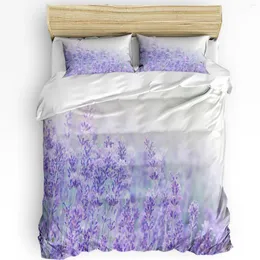 Bettwäsche-Sets 3-teiliges Set Fantasy-Blumen-Lavendel-Pflanze Lila Heimtextilien Bettbezug Kissenbezug Junge Kind Teenager-Mädchen-Abdeckungen