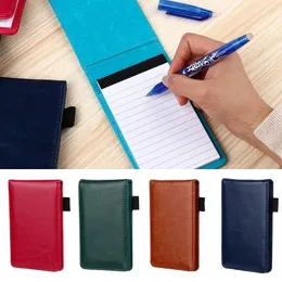 Portable Leather Mini Notebook Pocket A7 Planner Daily Memos Note Book Refills Business Office Work Notepad Multifunction