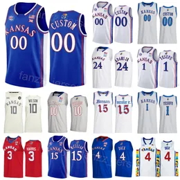 Канзас Jayhawks 10 Jalen Wilson Jersey College Basketball 4 Crespy Dick 15 Кевин МакКуллар -младший 24 K.J Adams Jr 3 Dajuan Harris Jr 1 Джозеф Юсуфу Университет Стича NCAA