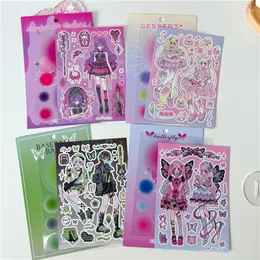 RAPPRAGGIO INS KOREANO INS Kawaii Cool Girly Girly Appiatti di carta Goo Adesivi fai da te Star Chaser Telefono Decorazione