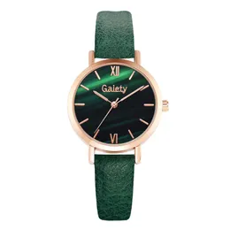 HBP 레저 레이디 시계 녹색 다이얼 비즈니스 시계 럭셔리 여성 손목 시계 가죽 스트랩